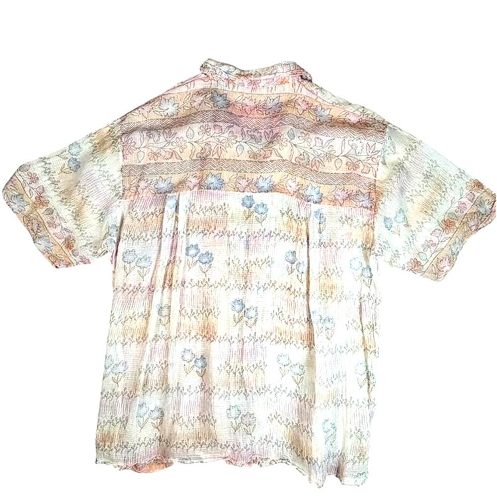 PAUL ROPP MEN'S PINK FLORAL RESORT STYLE COTTON BUTTON DOWN SHIRT SIZE XL - Picture 2 of 3